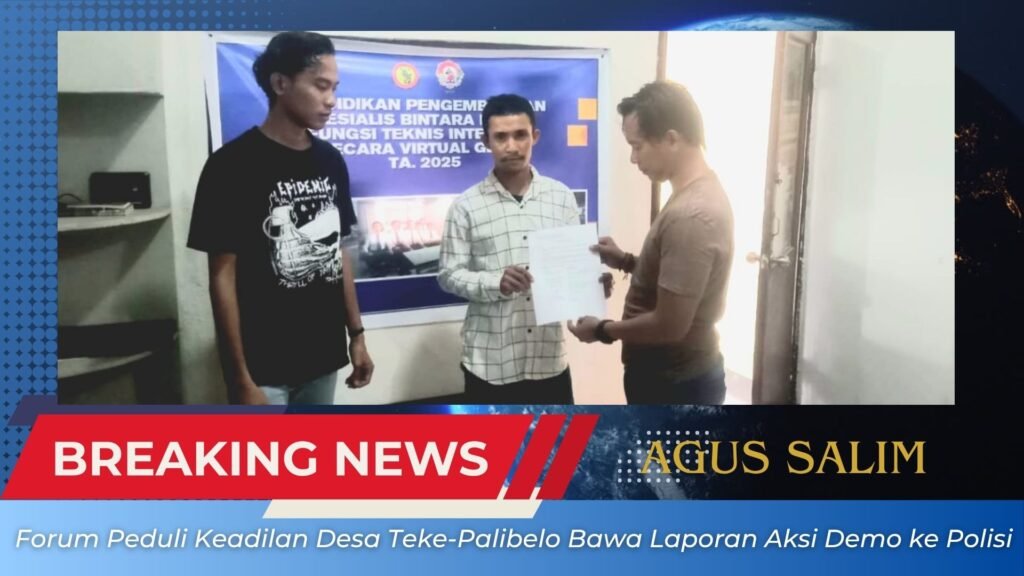 Forum Peduli Keadilan Desa Teke-Palibelo Bawa Laporan Aksi Demo ke Polisi