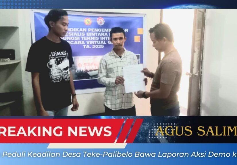 Forum Peduli Keadilan Desa Teke-Palibelo Bawa Laporan Aksi Demo ke Polisi